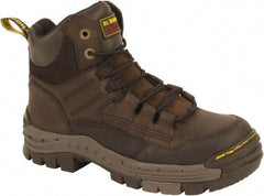 Dr. Martens - Men's Size 7 Medium Width Composite Work Boot - Brown, Leather Upper, Rubber Outsole, 6-1/2" High, Non-Slip - Eagle Tool & Supply