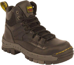 Dr. Martens - Men's Size 7 Medium Width Composite Work Boot - Black, Leather Upper, Rubber Outsole, 6-1/2" High, Non-Slip - Eagle Tool & Supply