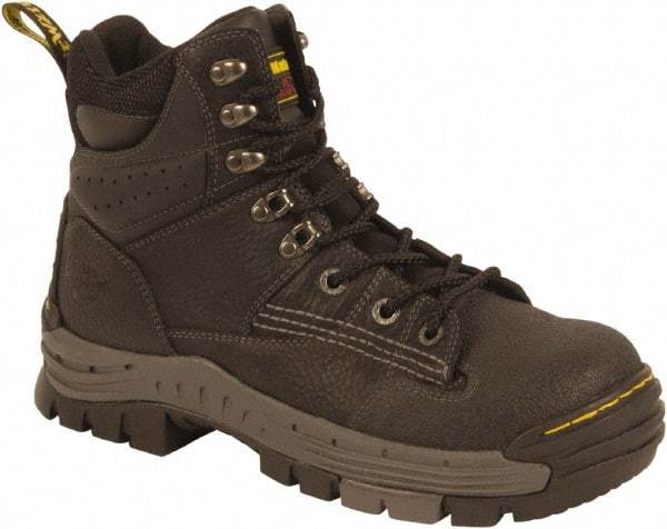 Dr. Martens - Men's Size 7 Medium Width Composite Work Boot - Black, Leather Upper, Rubber Outsole, 7" High, Non-Slip, Waterproof - Eagle Tool & Supply