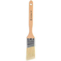 Wooster Brush - 1-1/2" Angled Synthetic Sash Brush - 2-7/16" Bristle Length, 7-7/8" Maple Fluted Handle - Eagle Tool & Supply