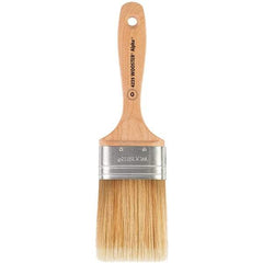 Wooster Brush - 2-1/2" Oval Synthetic Varnish Brush - 3-3/16" Bristle Length, 6-1/4" Maple Beavertail Handle - Eagle Tool & Supply