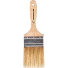 Wooster Brush - 3" Flat Synthetic Wall Brush - 3-7/16" Bristle Length, 6-1/4" Maple Beavertail Handle - Eagle Tool & Supply