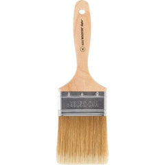 Wooster Brush - 3" Flat Synthetic Varnish Brush - 3-3/16" Bristle Length, 6-1/2" Maple Beavertail Handle - Eagle Tool & Supply