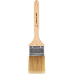 Wooster Brush - 2-1/2" Flat Synthetic Sash Brush - 2-15/16" Bristle Length, 7-7/8" Maple Fluted Handle - Eagle Tool & Supply