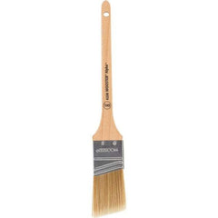 Wooster Brush - 1-1/2" Angled Synthetic Sash Brush - 2-3/16" Bristle Length, 8" Maple Rattail Handle - Eagle Tool & Supply