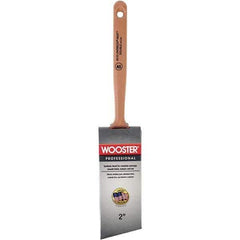 Wooster Brush - 2" Angled Synthetic Sash Brush - 2-11/16" Bristle Length, 7-7/8" Poly Foam Fluted Handle - Eagle Tool & Supply