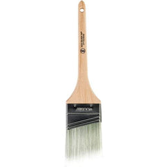 Wooster Brush - 2-1/2" Angled Synthetic Sash Brush - 2-11/16" Bristle Length, 7-1/4" Wood Rattail Handle - Eagle Tool & Supply