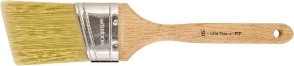 Wooster Brush - 2-1/2" Oval/Angle Synthetic Varnish Brush - 3-3/16" Bristle Length, 8" Maple Fluted Handle - Eagle Tool & Supply