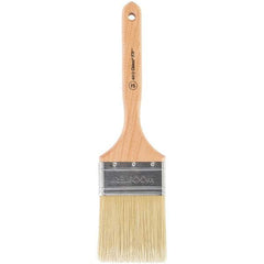 Wooster Brush - 3" Flat Synthetic Sash Brush - 3-3/16" Bristle Length, 7-7/8" Maple Fluted Handle - Eagle Tool & Supply