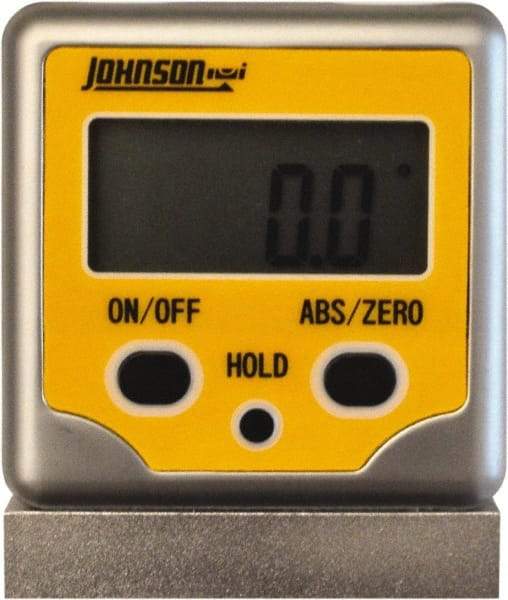 Johnson Level & Tool - (2) 180° Measuring Range, Magnetic Base Digital Protractor - 0.10° Resolution, Accuracy Up to 0.10°, CR2032 Lithium Battery Not Included - Eagle Tool & Supply