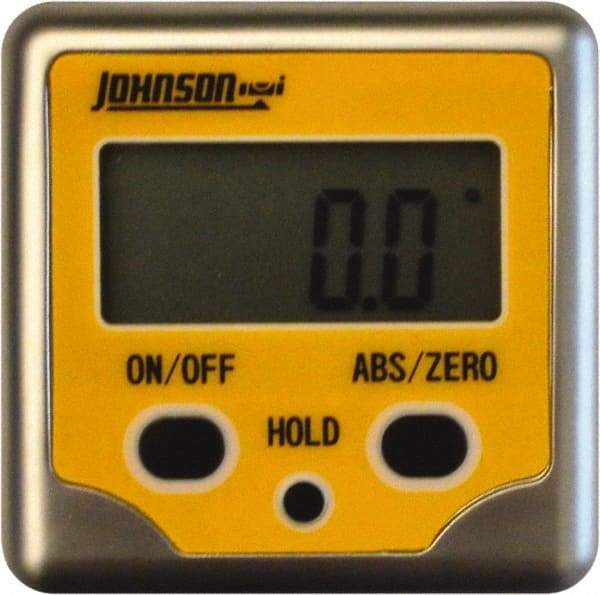 Johnson Level & Tool - (2) 180° Measuring Range, Magnetic Base Digital Protractor - 0.10° Resolution, Accuracy Up to 0.10°, CR2032 Lithium Battery Not Included - Eagle Tool & Supply