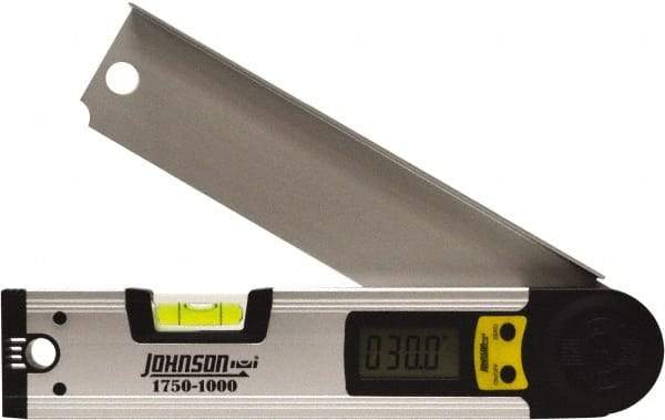 Johnson Level & Tool - 225° Measuring Range, Digital Protractor - 0.01° Resolution, 10 Inch Long Blade, Accuracy Up to 0.03°, CR2032 Lithium Battery Not Included - Eagle Tool & Supply