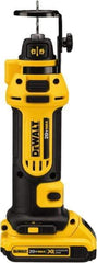 DeWALT - 1/4 and 1/8 Inch Collet, 2,600 RPM, Spiral Saw - 20 Volts, 2 Batteries, Charger Included - Eagle Tool & Supply