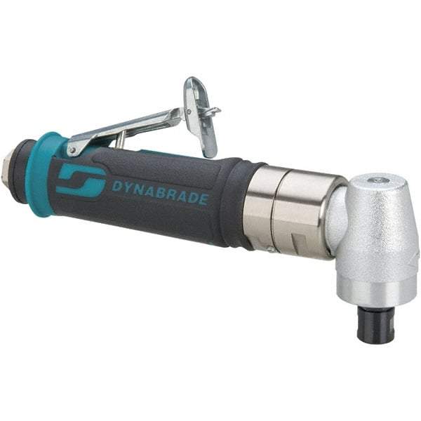 Dynabrade - 1/4" Collet, Angle Handle, Air Angle Die Grinder - 3,200 RPM, Rear Exhaust, 26 CFM, 0.4 hp, 90 psi, 1/4 NPT Inlet - Eagle Tool & Supply