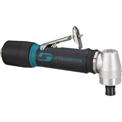 Dynabrade - 1/4" Collet, Angle Handle, Air Angle Die Grinder - 15,000 RPM, Rear Exhaust, 23 CFM, 0.4 hp, 90 psi, 1/4 NPT Inlet - Eagle Tool & Supply