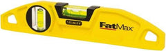 Stanley - 2 Vial, 9" Aluminum Die Cast Torpedo Level - Magnetic, Yellow - Eagle Tool & Supply