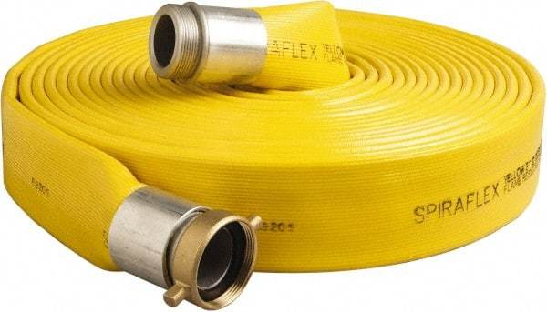 Alliance Hose & Rubber - 2" ID x 2.34 OD, 200 Working psi, Yellow Pliovic Hose, Lays Flat - 50' Long, -10 to 150°F - Eagle Tool & Supply