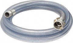 Alliance Hose & Rubber - 2-1/2" Inside x 2.89" Outside Diam, Food & Beverage Hose - 10" Bend Radius, Clear, 20' Long, 65 Max psi, 29 Vacuum Rating - Eagle Tool & Supply