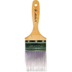 Wooster Brush - 3" Flat Synthetic Wall Brush - 3-7/16" Bristle Length, 6-1/4" Maple Beavertail Handle - Eagle Tool & Supply