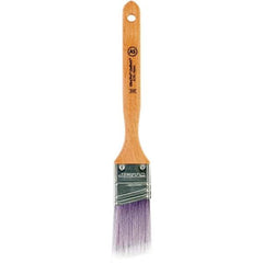 Wooster Brush - 1-1/2" Angled Synthetic Sash Brush - 2-7/16" Bristle Length, 7.77" Maple Fluted Handle - Eagle Tool & Supply
