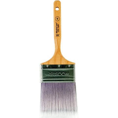 Wooster Brush - 3" Flat Synthetic Varnish Brush - 3-3/16" Bristle Length, 6-1/4" Maple Dowel Handle - Eagle Tool & Supply