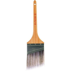 Wooster Brush - 3" Angled Nylon/Polyester Sash Brush - 2-15/16" Bristle Length, 8" Maple Rattail Handle - Eagle Tool & Supply