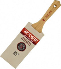 Wooster Brush - 3-1/2" Flat Nylon/Polyester Varnish Brush - 3-11/16" Bristle Length, 5-1/2" Maple Beavertail Handle - Eagle Tool & Supply