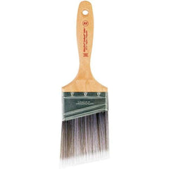 Wooster Brush - 3" Angled Nylon/Polyester Varnish Brush - 3-3/16" Bristle Length, 6-1/2" Maple Beavertail Handle - Eagle Tool & Supply