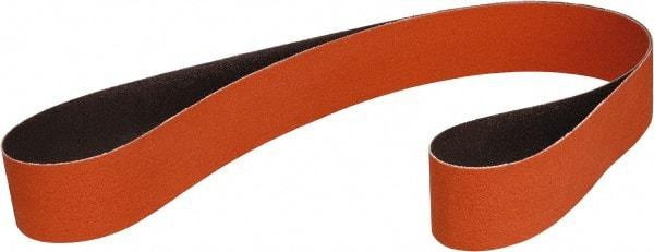 3M - 2-3/4" Wide x 15-1/2" OAL, 80 Grit, Ceramic Abrasive Belt - Ceramic, Coated, Cloth Backing, Series 777F - Eagle Tool & Supply