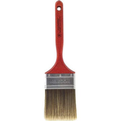 Wooster Brush - 3" Flat Nylon/Polyester Sash Brush - 3-3/16" Bristle Length, 7-3/16" Wood Fluted Handle - Eagle Tool & Supply