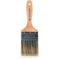 Wooster Brush - 3" Flat Nylon/Polyester Wall Brush - 3-7/16" Bristle Length, 6-1/4" Maple Beavertail Handle - Eagle Tool & Supply