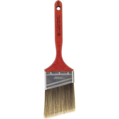 Wooster Brush - 3" Angled Nylon/Polyester Sash Brush - 3-3/16" Bristle Length, 7-3/16" Wood Fluted Handle - Eagle Tool & Supply