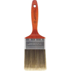 Wooster Brush - 3" Flat Nylon/Polyester Varnish Brush - 3-3/16" Bristle Length, 5-1/2" Wood Beavertail Handle - Eagle Tool & Supply