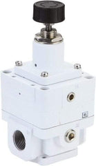 PRO-SOURCE - 1/4 NPT Port, 42 CFM, Miniature Regulator - 1.45 to 116 psi Range, 145 Max psi Supply Pressure, 1/8" Gauge Port Thread, 2.13" Wide x 5.16" High - Eagle Tool & Supply