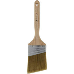 Wooster Brush - 3" Angled Hog Sash Brush - 3-3/16" Bristle Length, 7-1/8" Plastic Fluted Handle - Eagle Tool & Supply