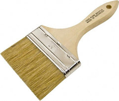 Wooster Brush - 4" Flat Hog Chip Brush - 2" Bristle Length, 5-3/4" Wood Beavertail Handle - Eagle Tool & Supply