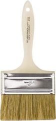 Wooster Brush - 4" Flat Hog Chip Brush - 1-15/16" Bristle Length, 5-5/8" Plastic Beavertail Handle - Eagle Tool & Supply