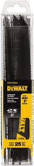 DeWALT - 9" Long x 1" Thick, High Speed Steel Reciprocating Saw Blade - Tapered Profile, 6 TPI, Toothed Edge, Universal Shank - Eagle Tool & Supply