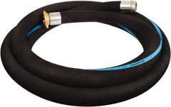 Alliance Hose & Rubber - 2" ID x 2.39 OD, 150 Working psi, Black Synthetic Rubber Water & Discharge Hose - Male x Female NPSH Ends, 20' Long, -25 to 200°F - Eagle Tool & Supply