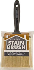 Wooster Brush - 4" Flat Synthetic Utility Paint Brush - 2-11/16" Bristle Length, 5-3/4" Plastic Beavertail Handle - Eagle Tool & Supply