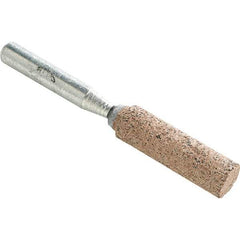 WALTER Surface Technologies - 3/8" Head Diam, Cylinder End, Aluminum Oxide Mounted Point - Black, Medium Grade, 37,210 RPM - Eagle Tool & Supply