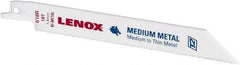 Lenox - 6" Long x 3/4" Thick, Bi-Metal Reciprocating Saw Blade - Straight Profile, 18 TPI, Toothed Edge - Eagle Tool & Supply