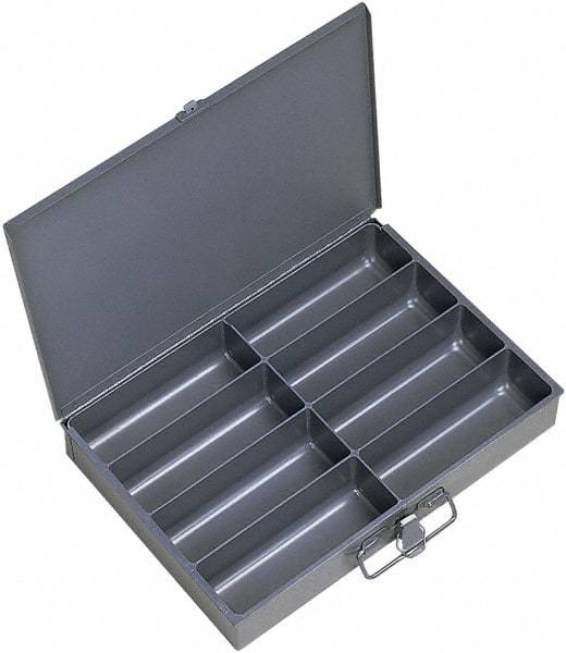 Durham - 13-3/8 Inches Wide x 2 Inches High x 9-1/4 Inches Deep Compartment Box - Steel , 8 Compartments - Eagle Tool & Supply