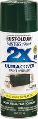 Rust-Oleum - Hunter Green, Gloss, Enamel Spray Paint - 8 to 12 Sq Ft per Can, 12 oz Container - Eagle Tool & Supply