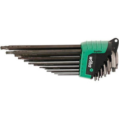 Wiha - 13 Piece T5 to T45 Chrome Vanadium Molybdenum L-Key Long Arm Torx Key Set - T5, T6, T7, T8, T9, T10, T15, T20, T25, T27, T30, T40, T50 Torx Size - Eagle Tool & Supply