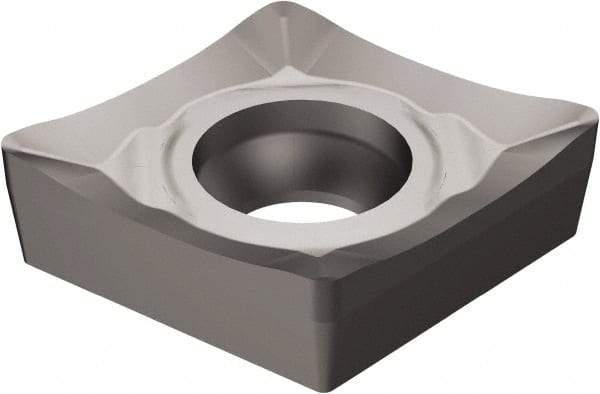 Sandvik Coromant - CCGX32.51 AL Grade H10 Carbide Turning Insert - Diamond Finish, 80° Parallelogram, 3/8" Inscr Circle, 5/32" Thick, 1/64" Corner Radius - Eagle Tool & Supply