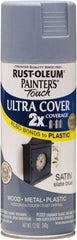 Rust-Oleum - Slate (Color), Satin, Enamel Spray Paint - 8 Sq Ft per Can, 12 oz Container, Use on Multipurpose - Eagle Tool & Supply