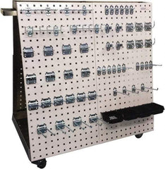Triton - 21-1/4 Inches Wide x 39-1/4 Inches High x 36-3/4 Inches Deep A-Frame Double Sided Pegboard Tool Cart - 800 Lbs. Load Limit, Includes 56 Piece LocHook Assortment and 4 Plastic Bins - Eagle Tool & Supply