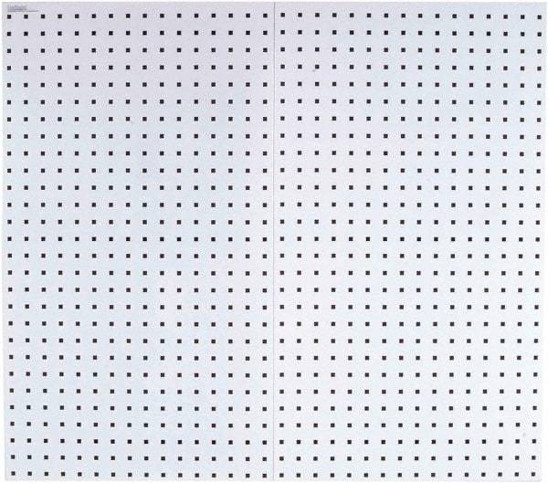 Triton - 18" Wide x 36" High Industrial Steel Tool Peg Board System - 2 Panels, Steel, White - Eagle Tool & Supply
