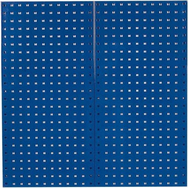 Triton - 18" Wide x 36" High Industrial Steel Tool Peg Board System - 2 Panels, Steel, Blue - Eagle Tool & Supply
